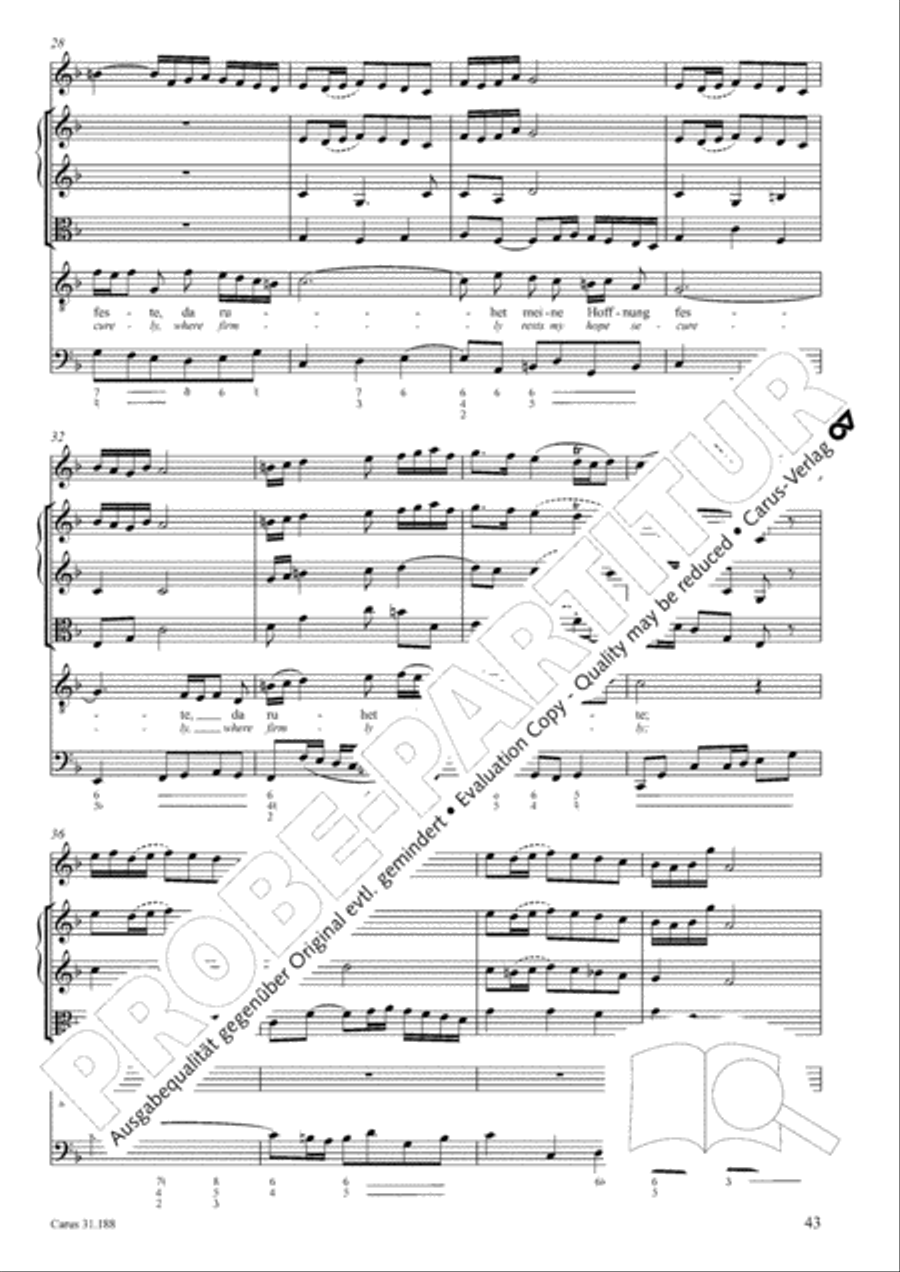 I have placed all my confidence (Ich habe meine Zuversicht) 4-Part scores gallery preview page 44