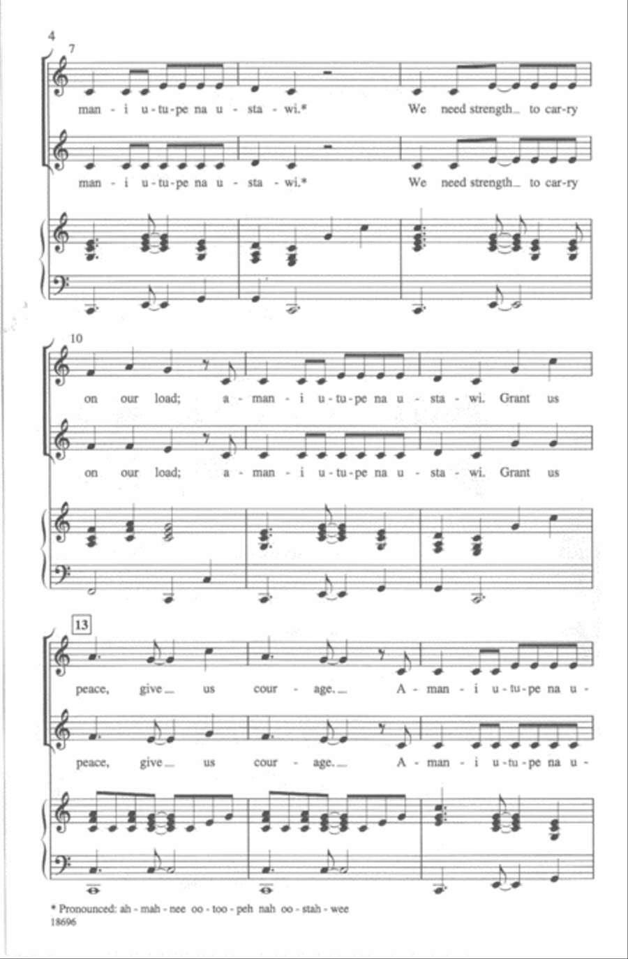 <br>Sheet music extract