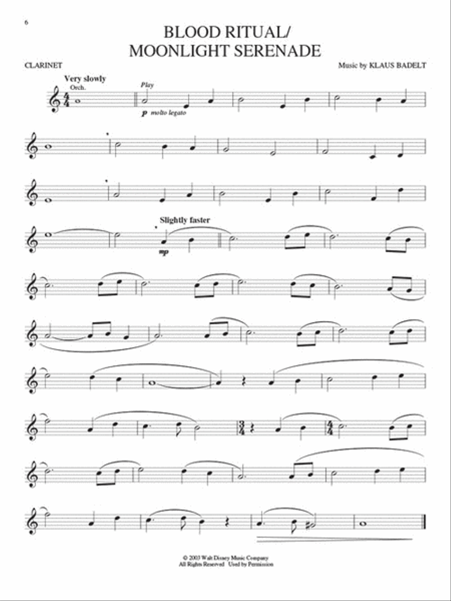 Pirates of the Caribbean (Clarinet) Clarinet Solo scores gallery preview page 4