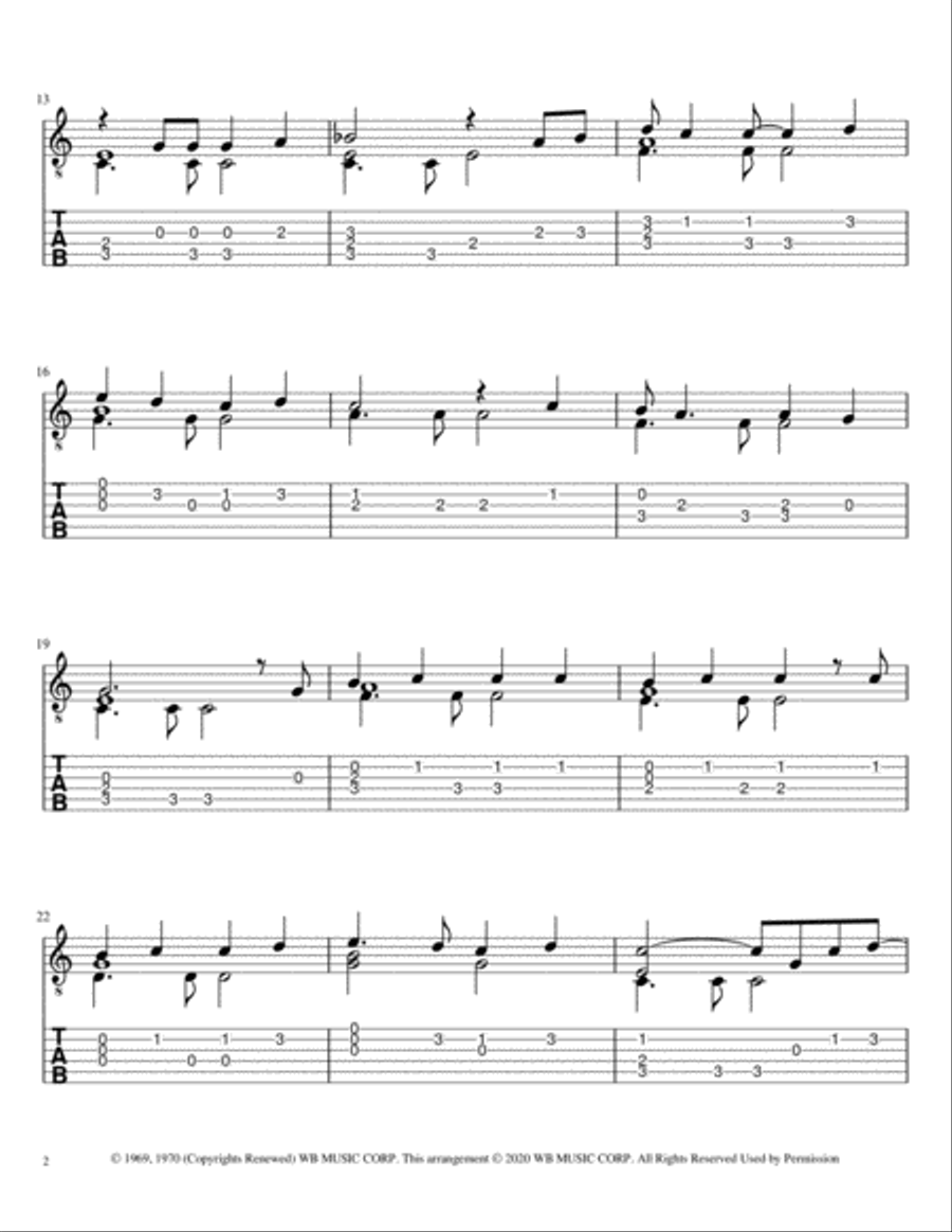 If You Could Read My Mind Guitar Solo scores gallery preview page 3