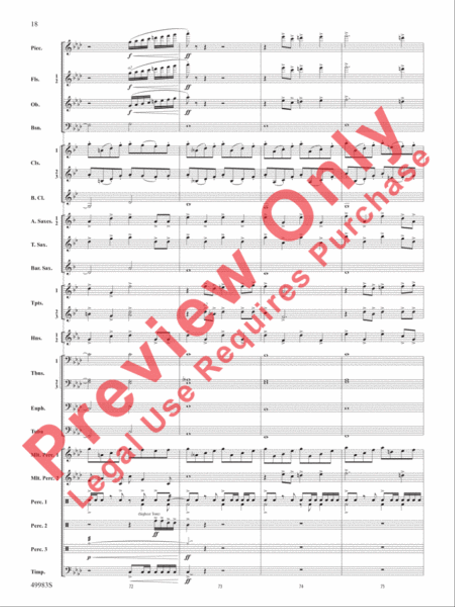 An Ancient World An Ancient World Concert Band scores gallery preview page 19
