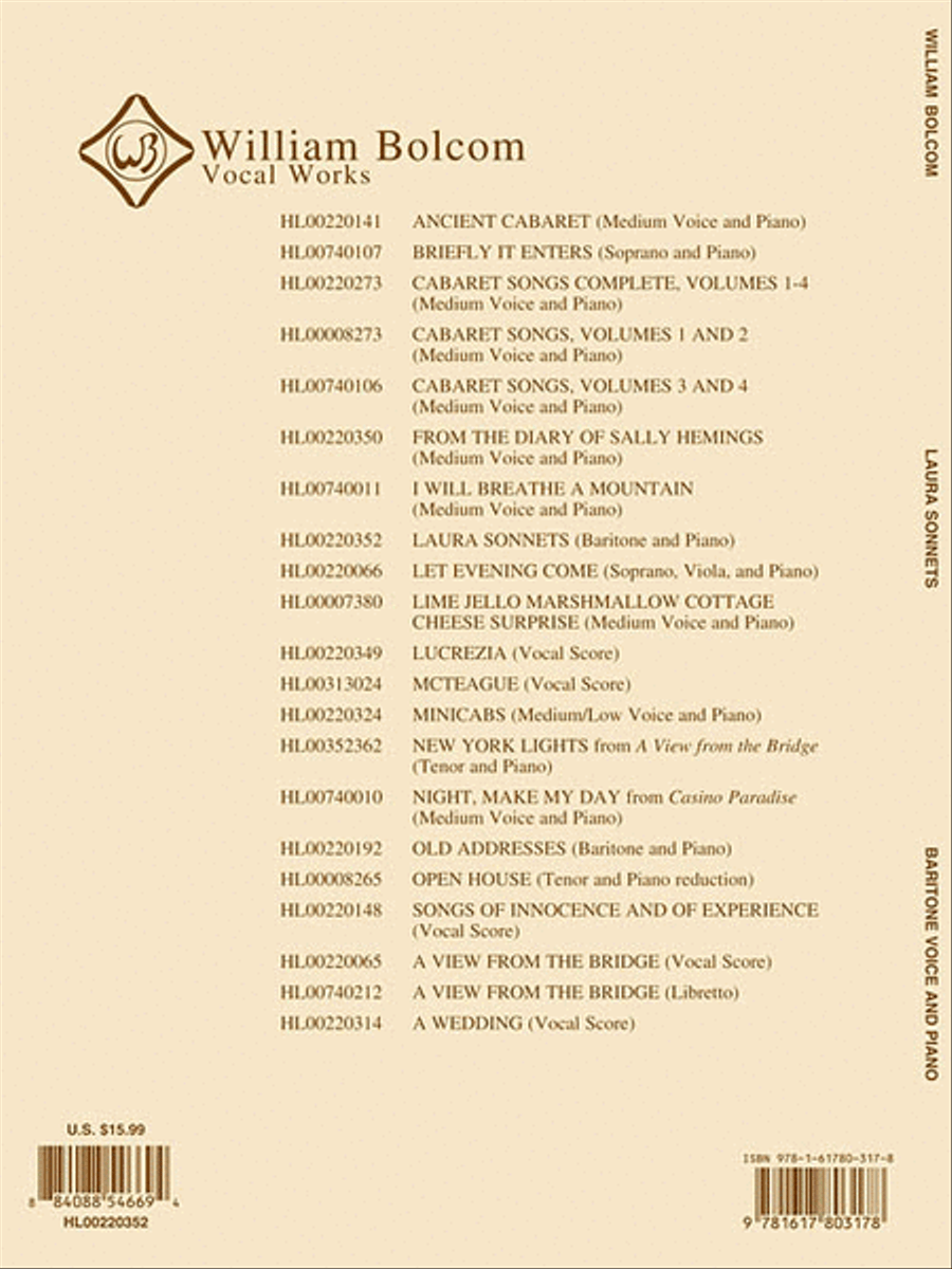Laura Sonnets Baritone Voice scores gallery preview page 2