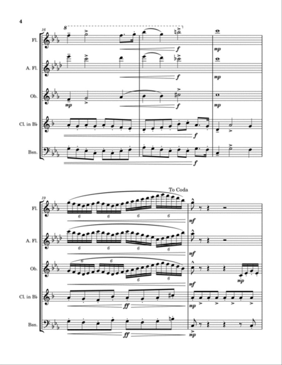 Failure Woodwind Quintet scores gallery preview page 4