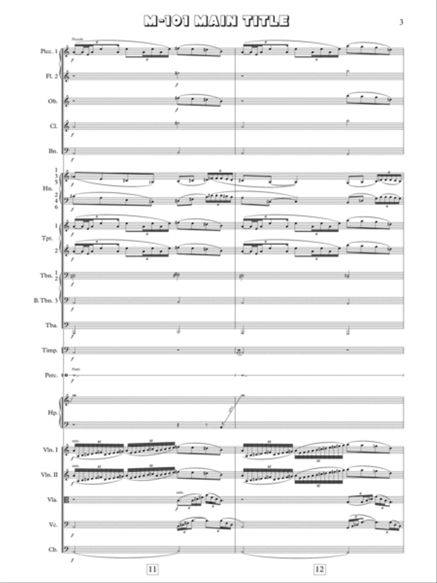Battle Beyond The Stars - Main Theme - Score Only Full Orchestra scores gallery preview page 5