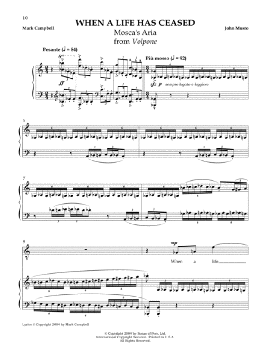 When A Life Has Ceased Voice scores gallery preview page 1