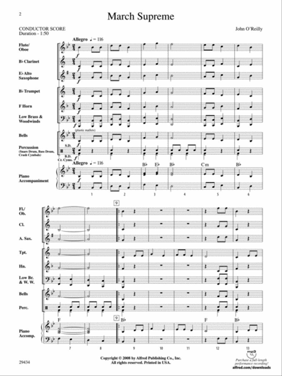 March Supreme Concert Band scores gallery preview page 2
