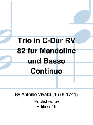 Book cover for Trio in C-Dur RV 82 fur Mandoline und Basso Continuo