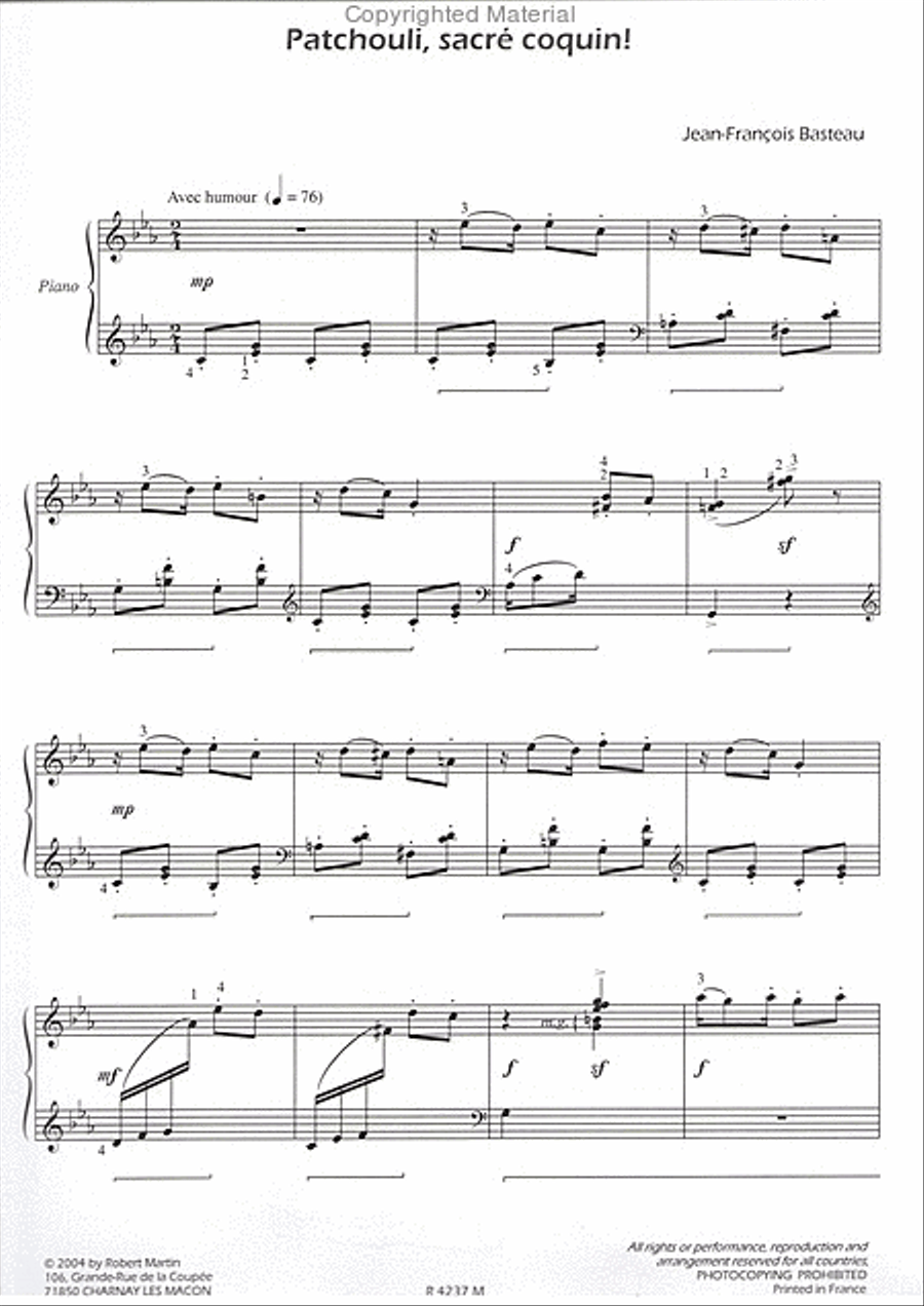 Patchouli, sacré coquin ! Piano Solo scores gallery preview page 2