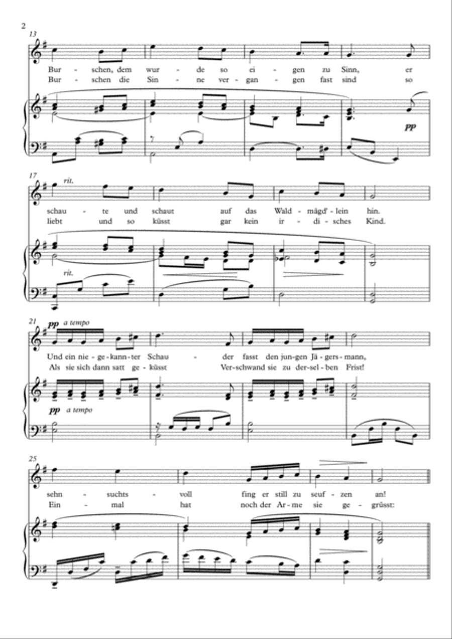 Vilja - Die Lustige Witwe (G Major) Voice scores gallery preview page 3