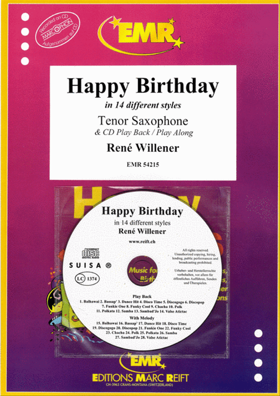 Happy Birthday Tenor Saxophone scores gallery preview page 1