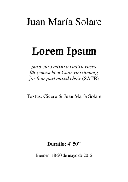 Lorem Ipsum [mixed choir]