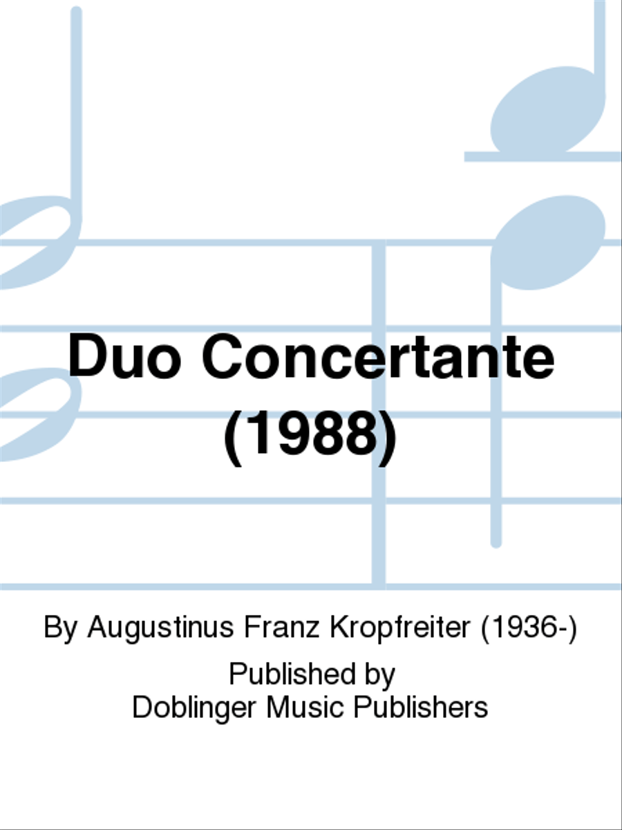 Duo Concertante (1988) Clarinet scores gallery preview page 1