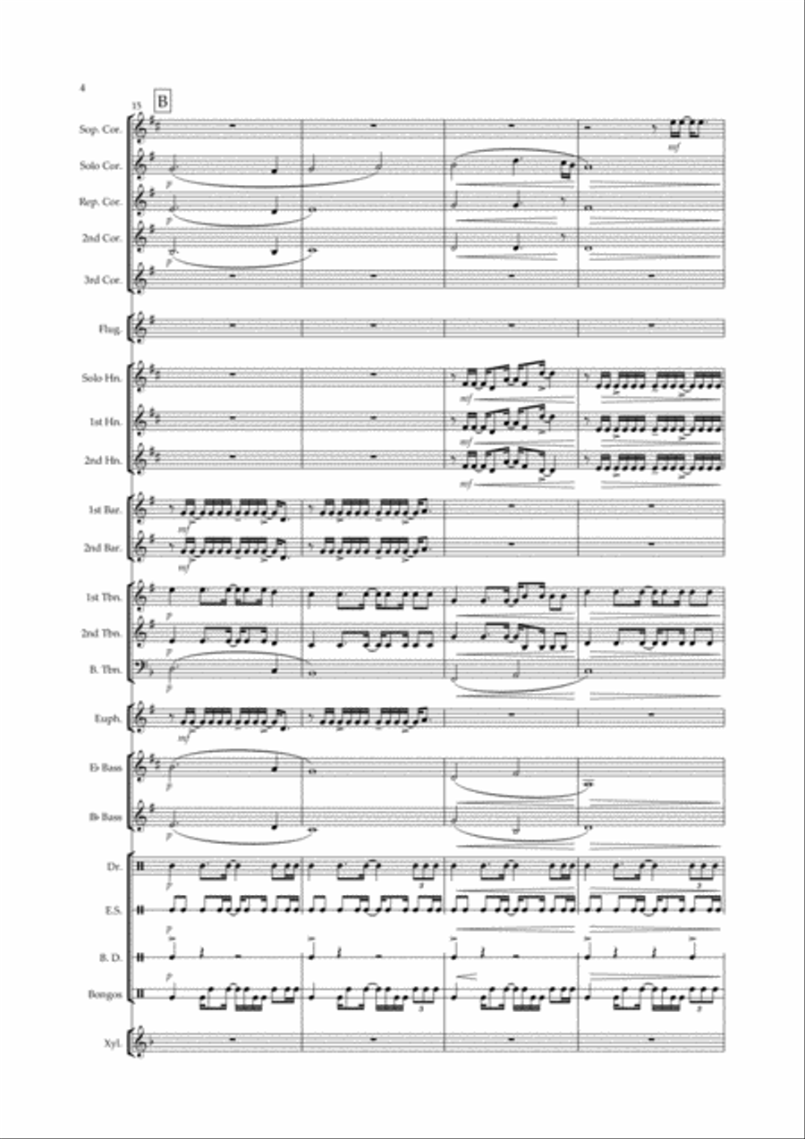 Baba Yetu Brass Ensemble scores gallery preview page 4