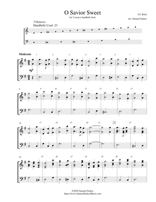 O Savior Sweet (O Jesus So Sweet) - for 3-octave handbell choir