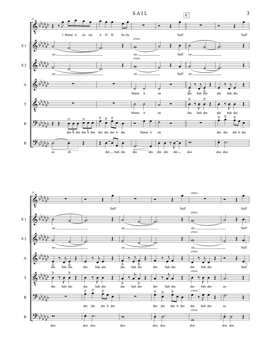 Sail Sail 4-Part scores gallery preview page 3