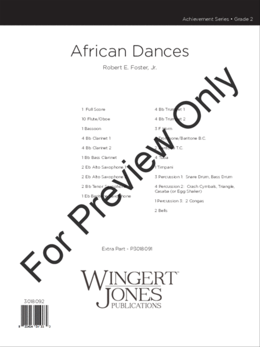 African Dances (Score) African Dances (Score) Concert Band scores gallery preview page 2