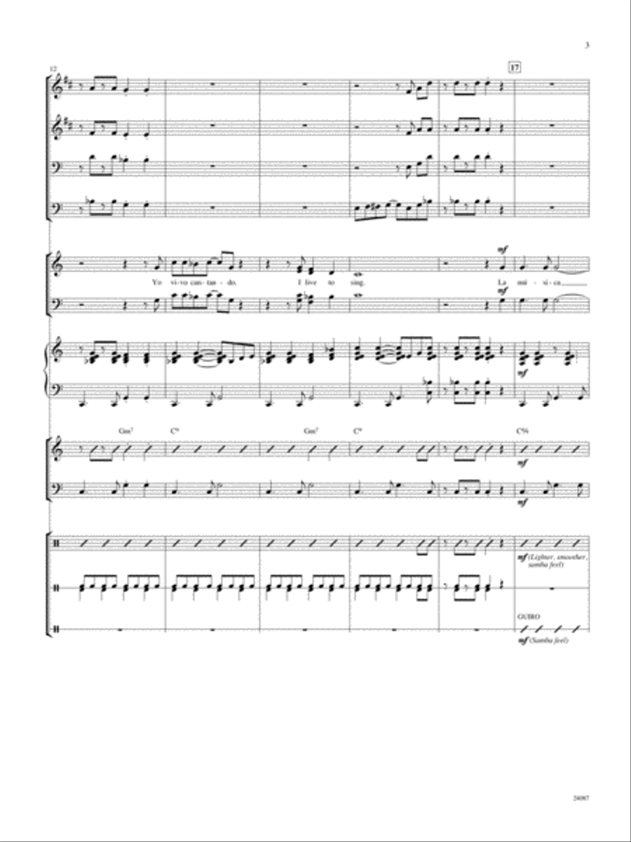 Yo Vivo Cantando (I Live to Sing): Score Score scores gallery preview page 3