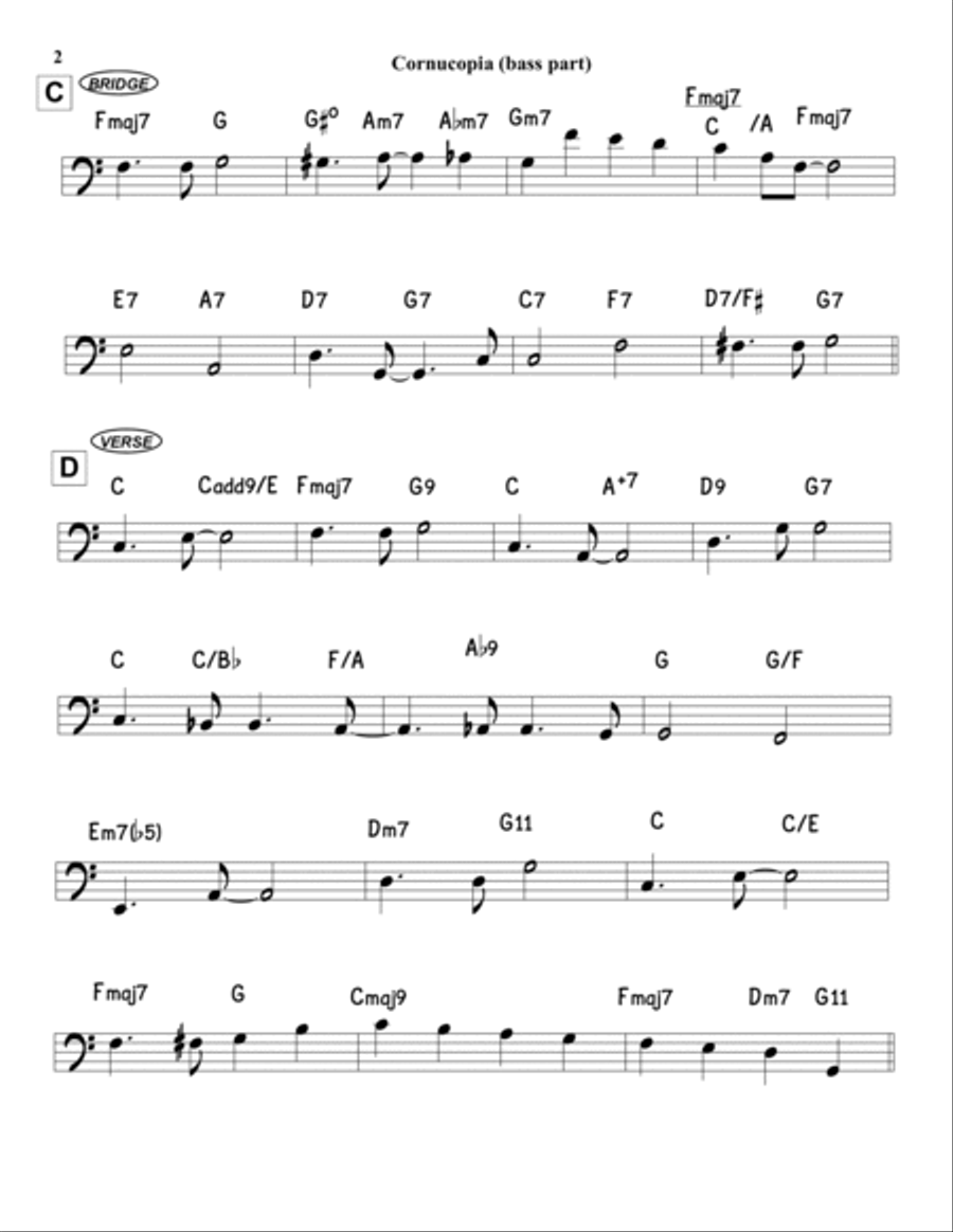 Cornucopia (Bass Part) Small Ensemble scores gallery preview page 3
