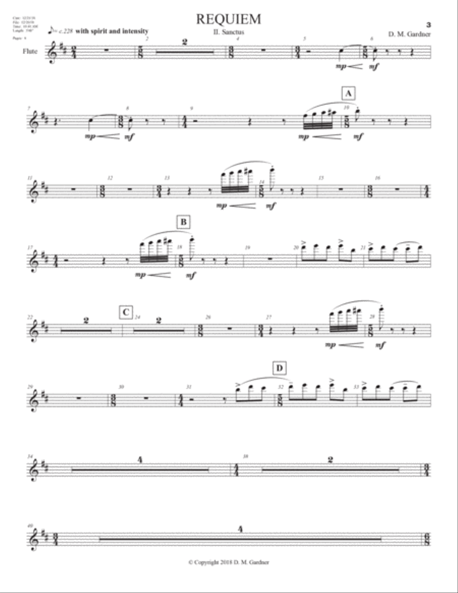 Requiem - The Promise of Eternity (INSTRUMENTAL PARTS) 4-Part scores gallery preview page 3