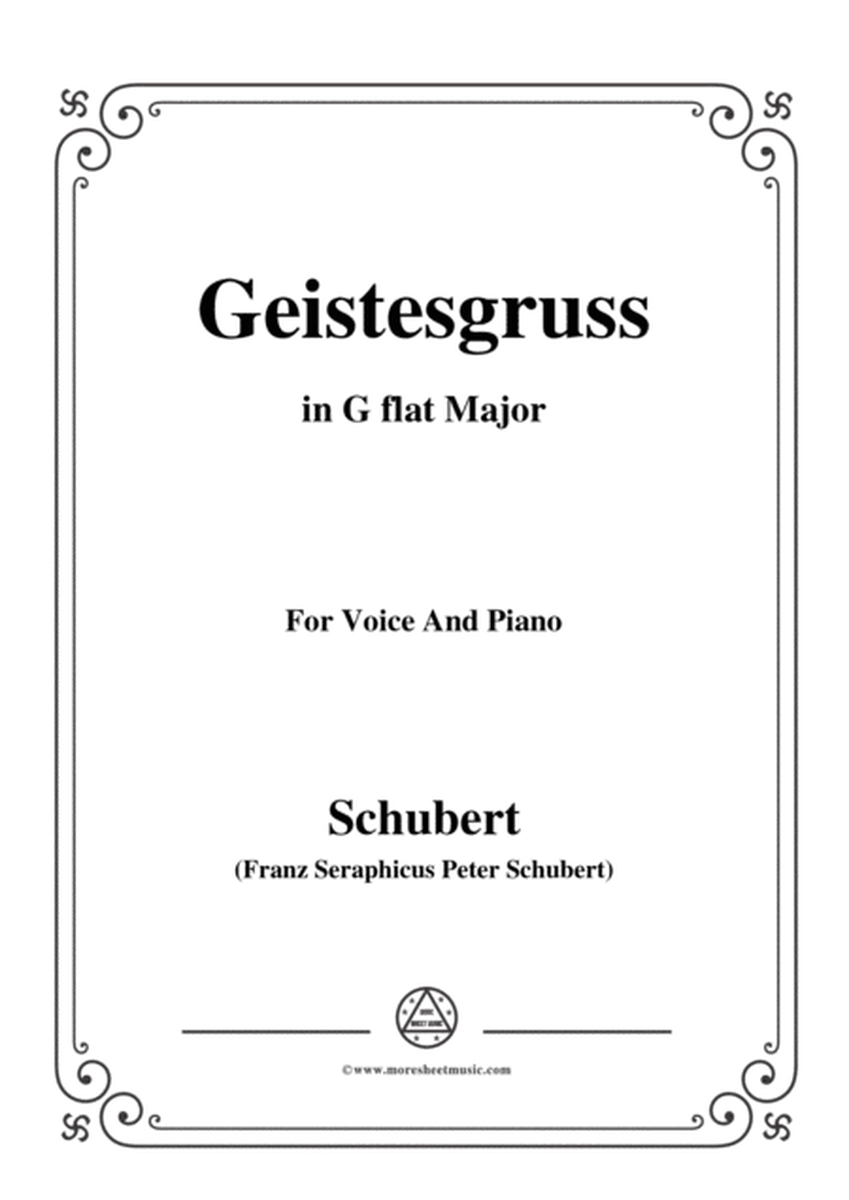 Schubert-Geistesgruss,Op.92 No.3,in G flat Major,for Voice&Piano image number null