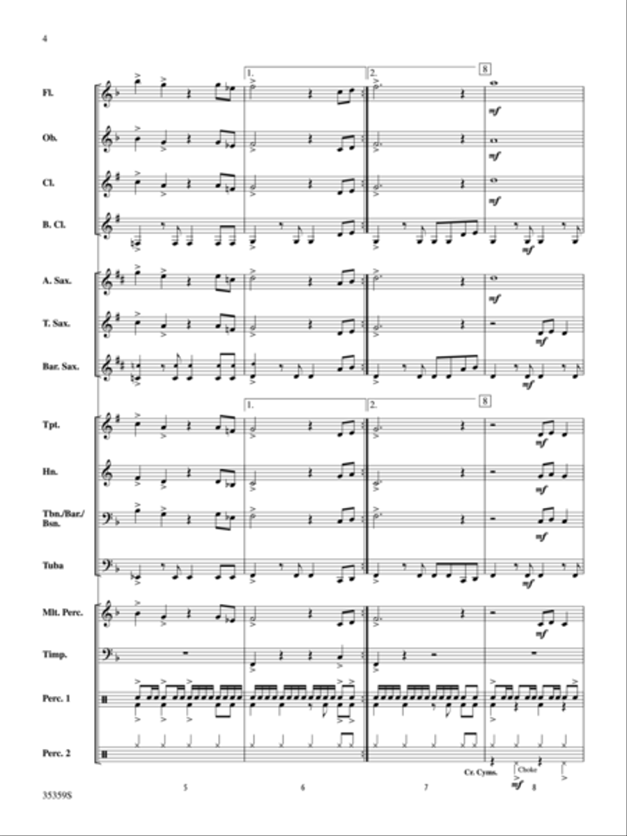 Na Na Hey Hey Kiss Him Goodbye Concert Band scores gallery preview page 3