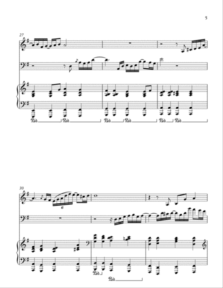 Meditation, for Clarinet, Cello and Piano Clarinet scores gallery preview page 5