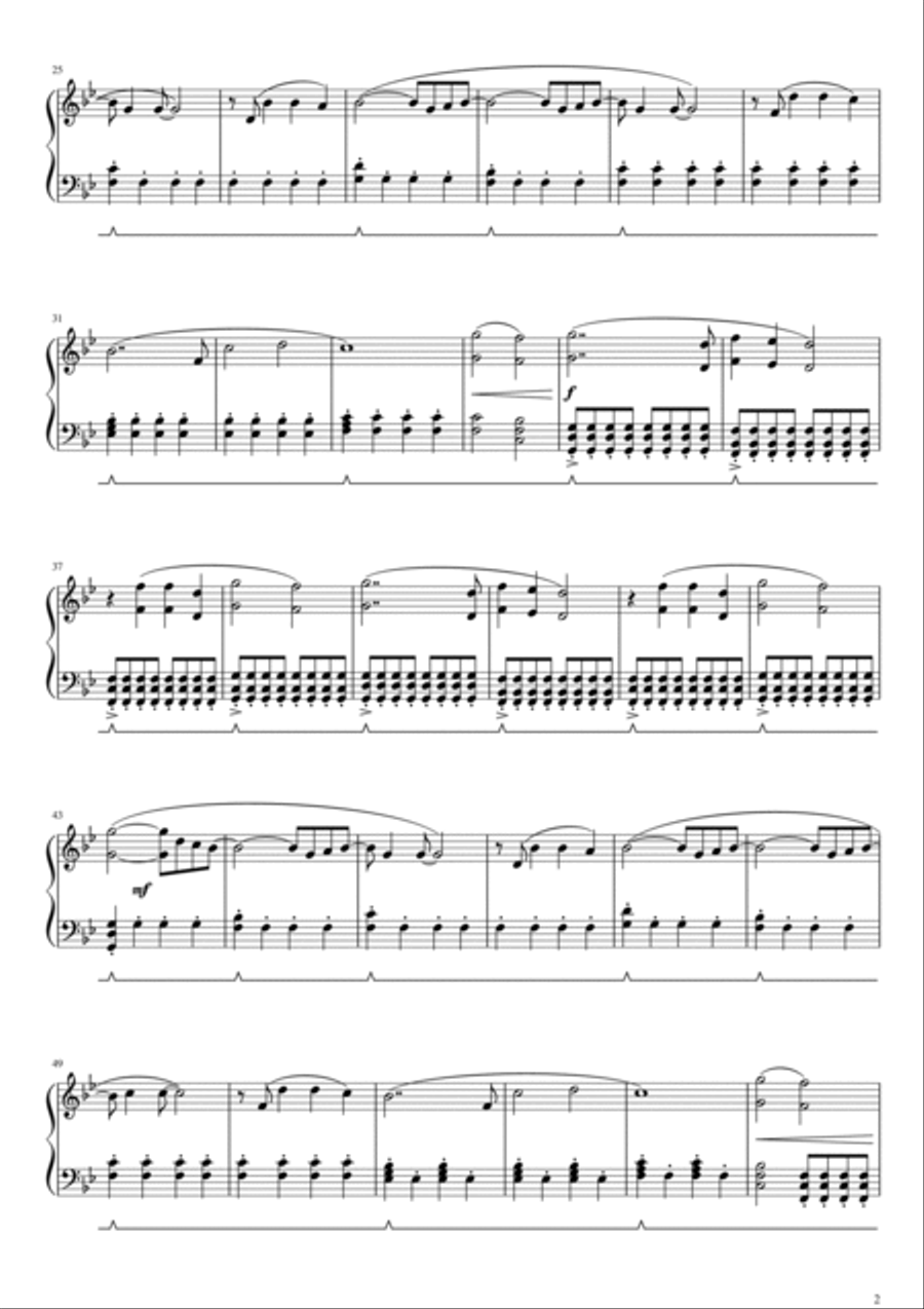 What I've Done Easy Piano scores gallery preview page 2