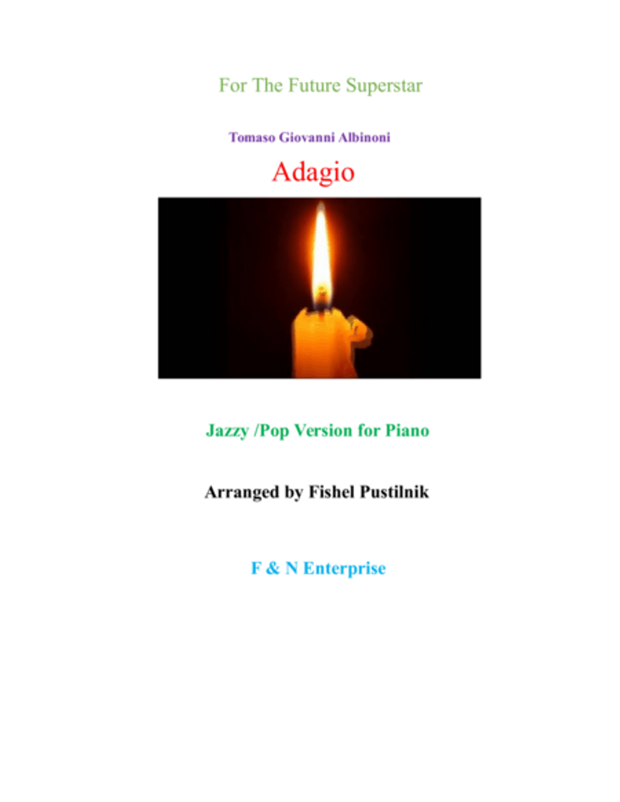 Adagio by Albinoni (Pop/Jazz Version) Piano scores gallery preview page 1