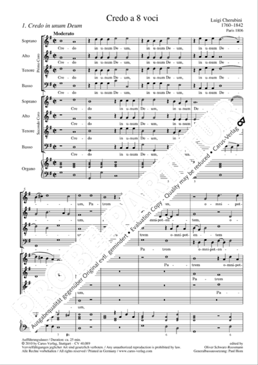 Credo a 8 voci 4-Part scores gallery preview page 11