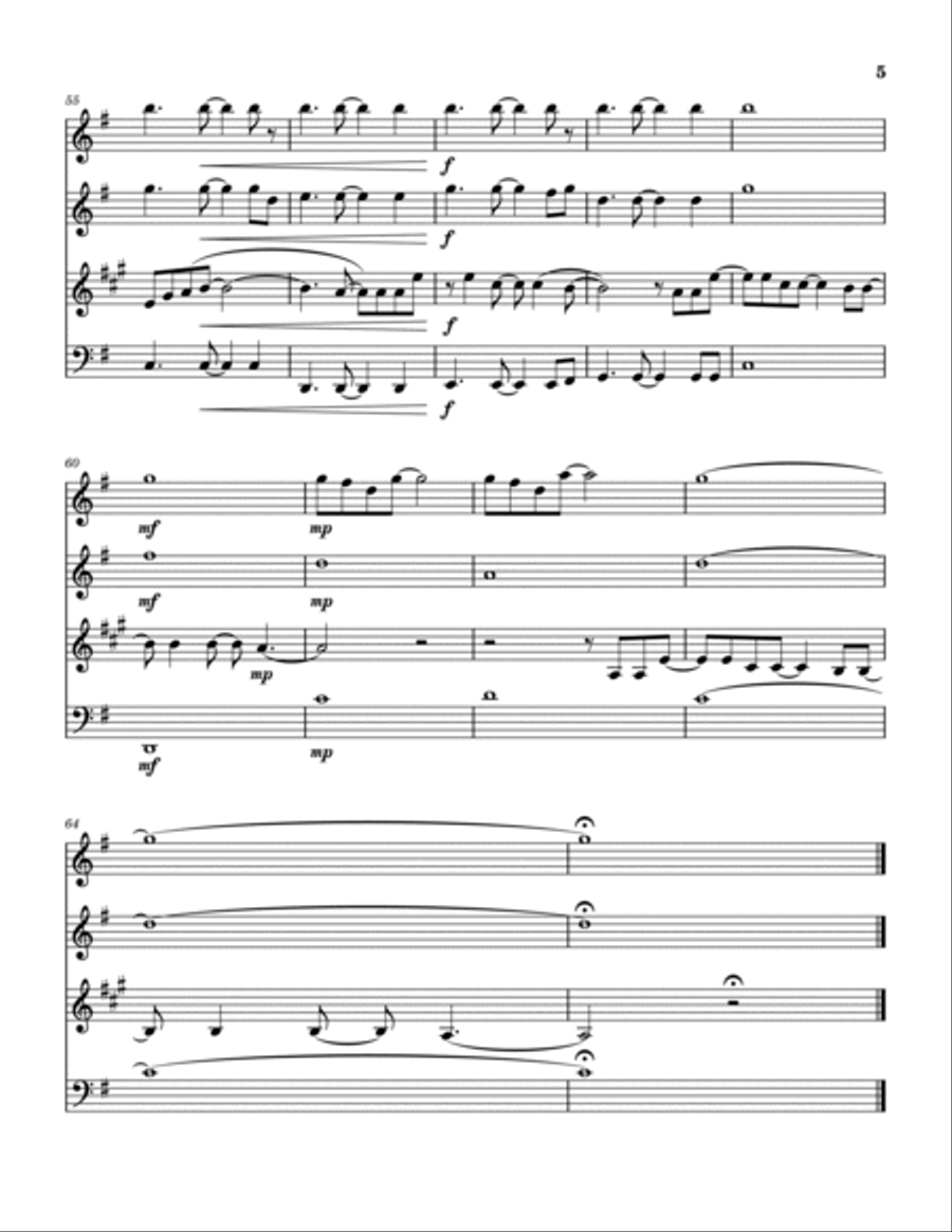 Little Voice - Main Title Theme Woodwind Quartet scores gallery preview page 6