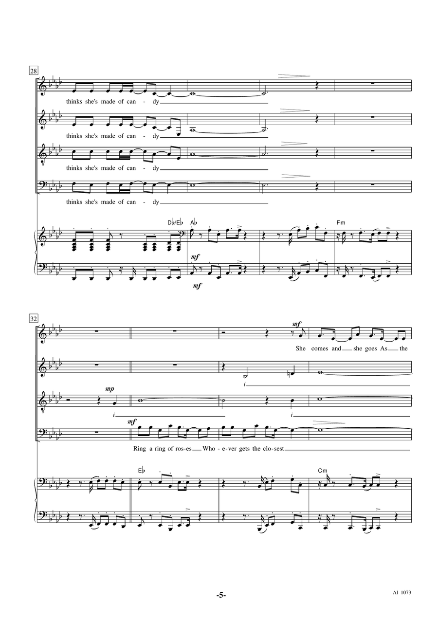 Candy Candy 4-Part scores gallery preview page 5