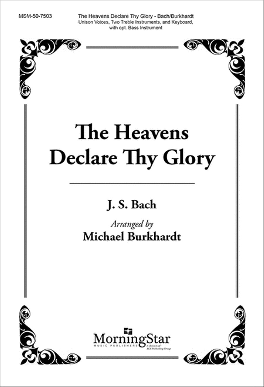 The Heavens Declare Thy Glory Unison Choir scores gallery preview page 1