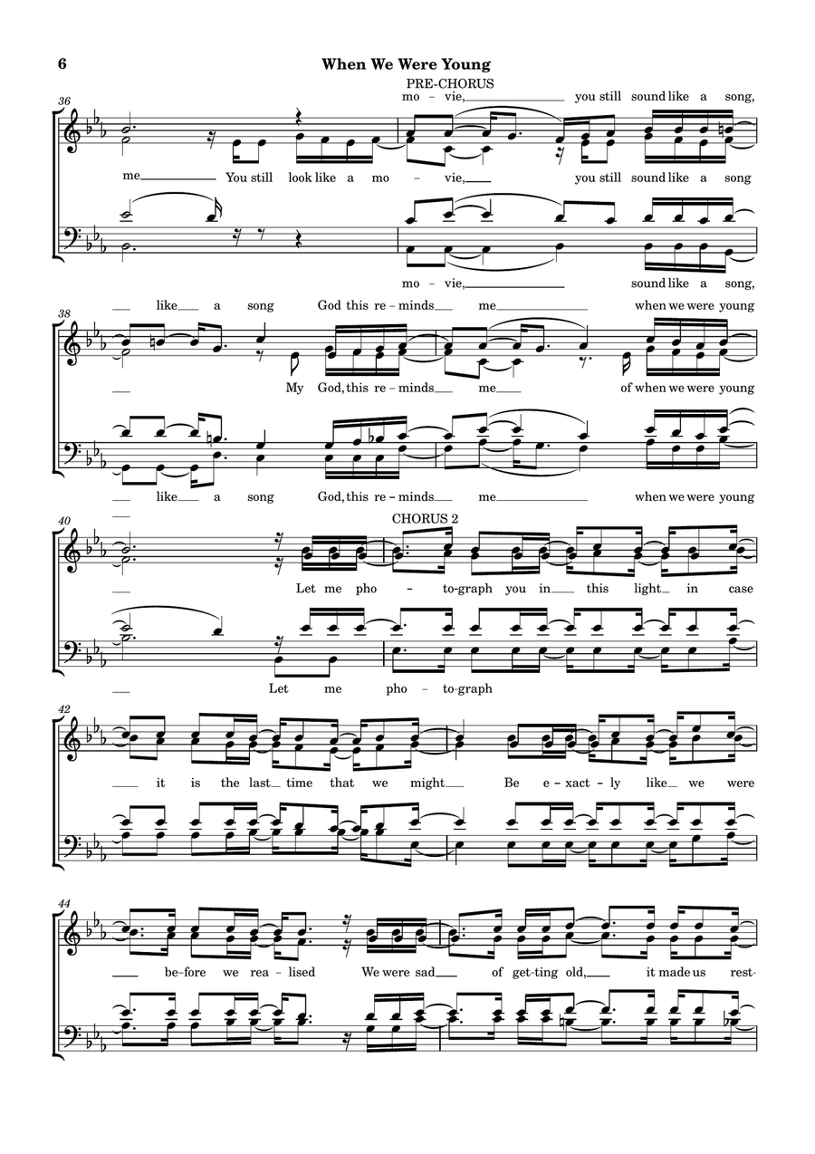 When We Were Young When We Were Young 4-Part scores gallery preview page 6