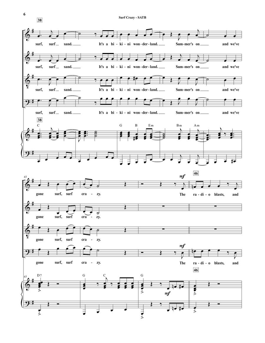 Surf Crazy 4-Part scores gallery preview page 6