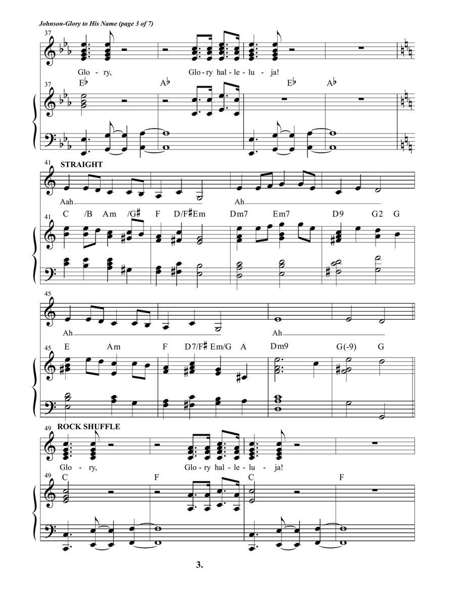 Glory to His Name Small Ensemble scores gallery preview page 3