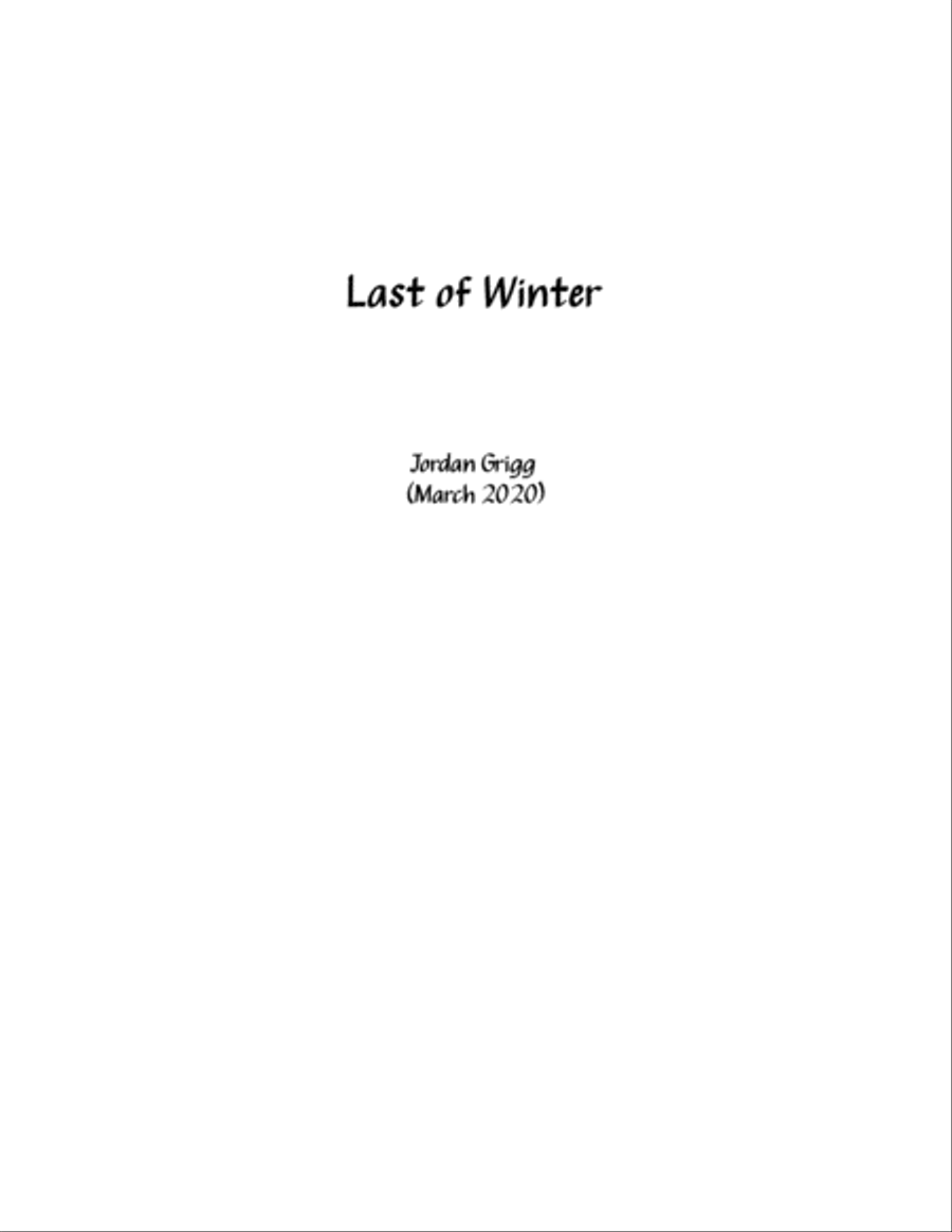 Last of Winter Last of Winter Full Orchestra scores gallery preview page 1