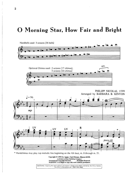 O Morning Star, How Fair and Bright image number null