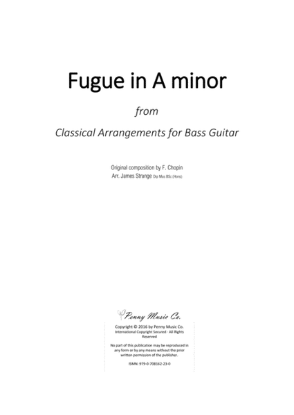 Fugue in A minor for Two Bass Guitars image number null