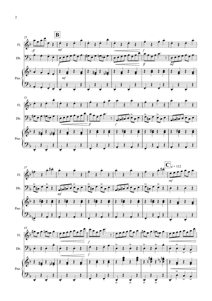 In the Hall of the Mountain King for Flute and Double Bass Duet Flute scores gallery preview page 2