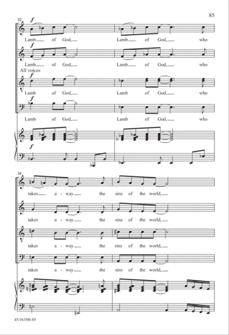 Mass: A Celebration of Love and Joy 4-Part scores gallery preview page 43