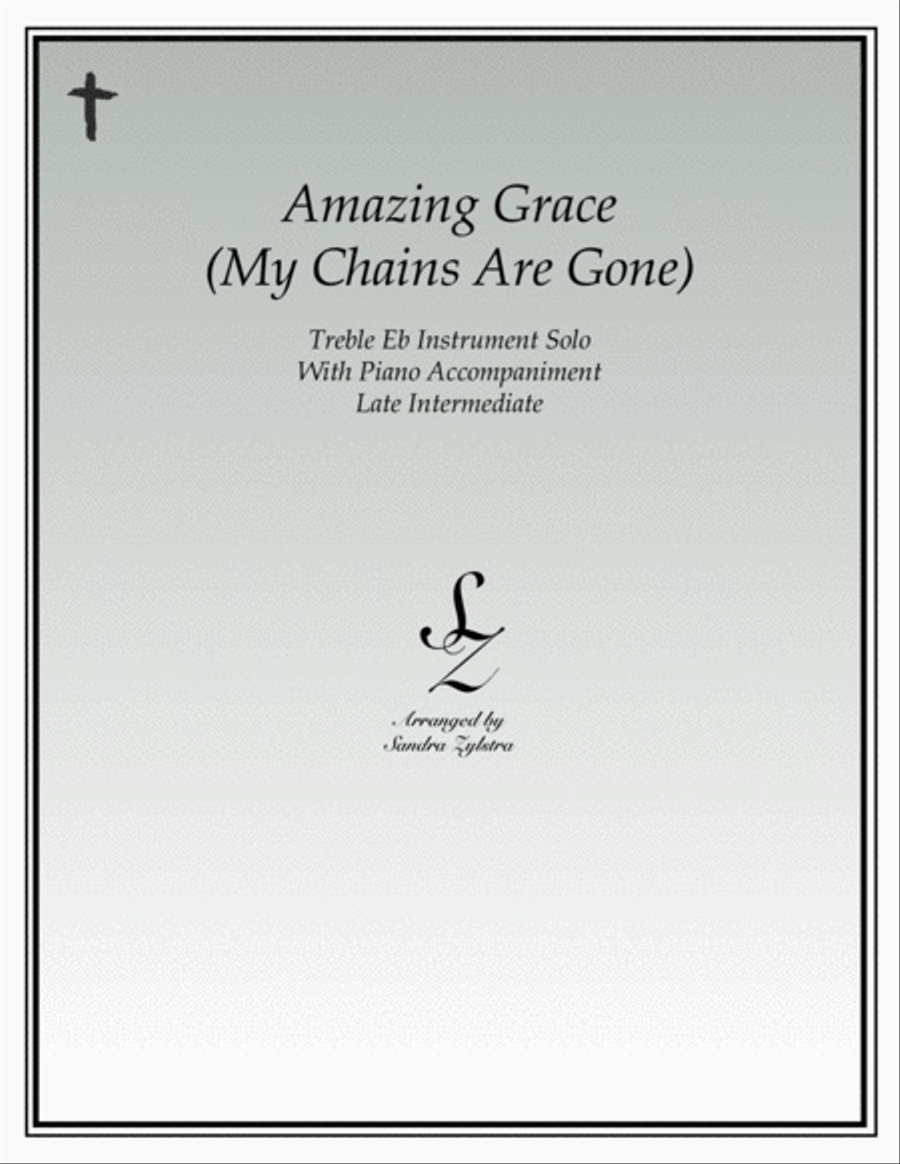 Amazing Grace (my Chains Are Gone) Alto Saxophone scores gallery preview page 1
