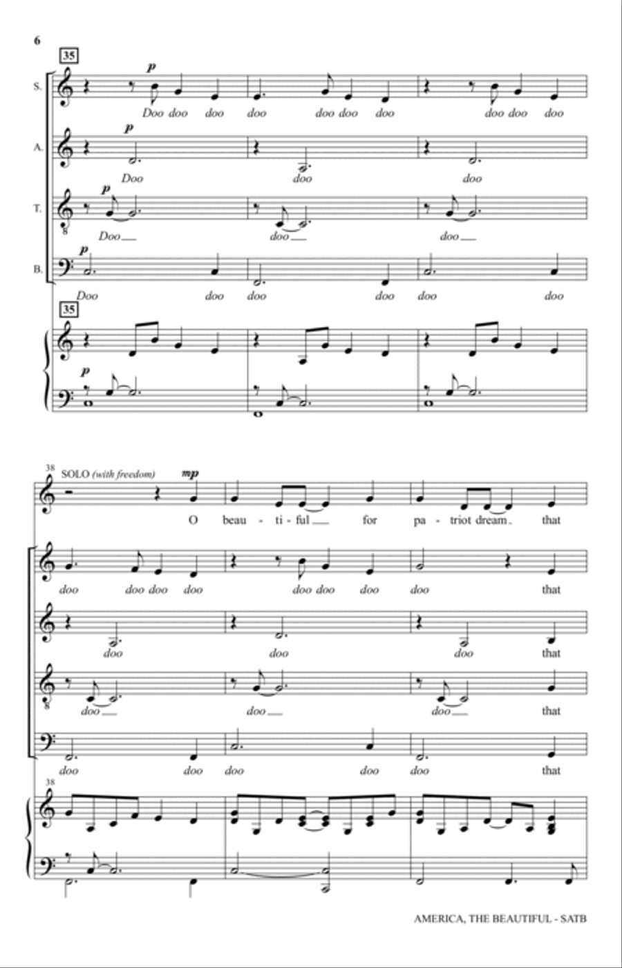 America, The Beautiful - Festival Edition 4-Part scores gallery preview page 5