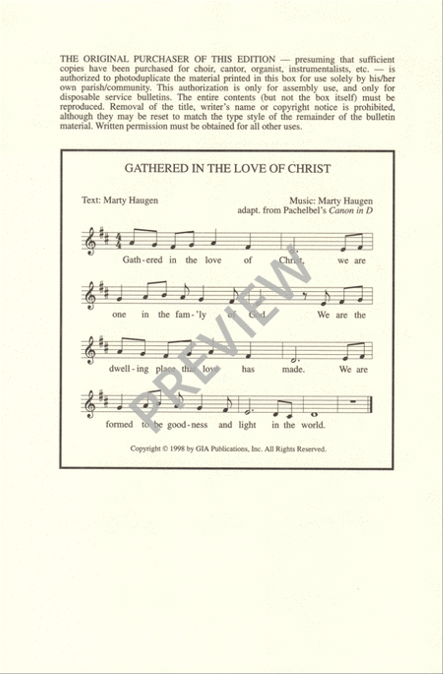 Gathered in the Love of Christ 2-Part scores gallery preview page 8