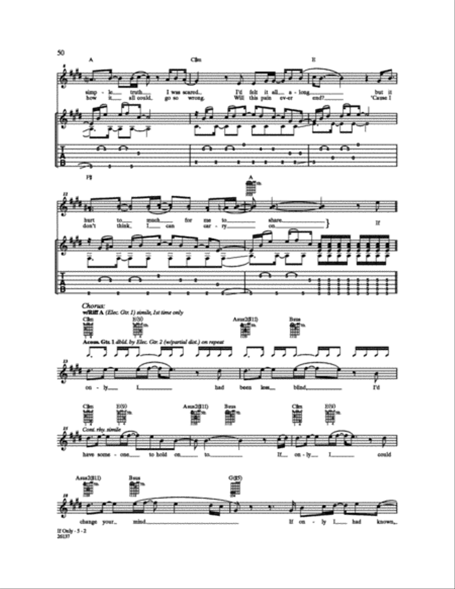 If Only Electric Guitar scores gallery preview page 2
