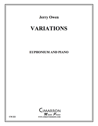 Book cover for Variations - Rich Matteson style solo