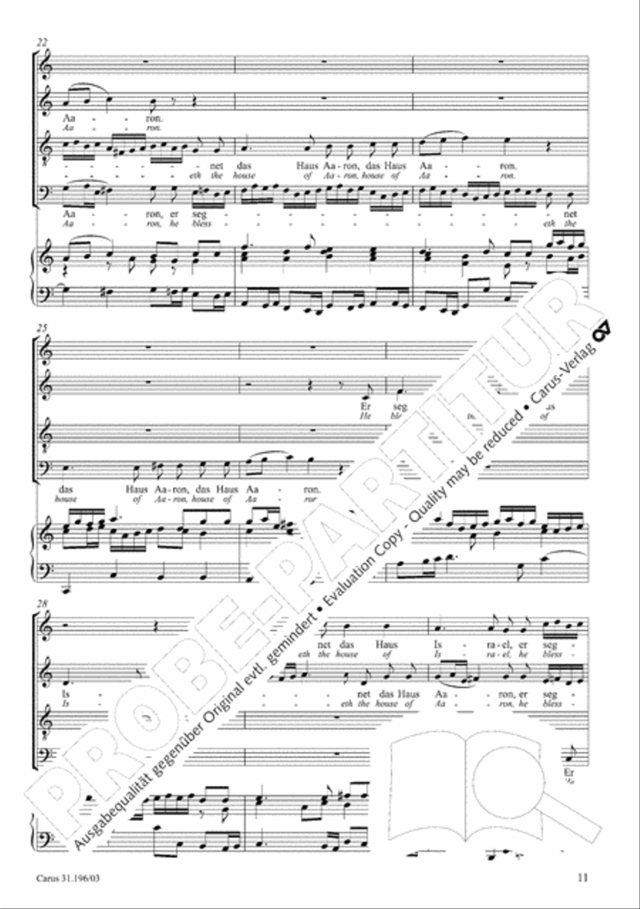 The Lord is mindful of us (Der Herr denket an uns) STB scores gallery preview page 12