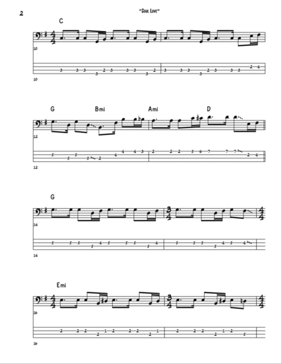 Soul Love Bass Guitar scores gallery preview page 2