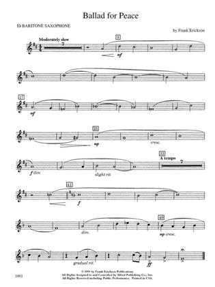 Ballad for Peace: E-flat Baritone Saxophone