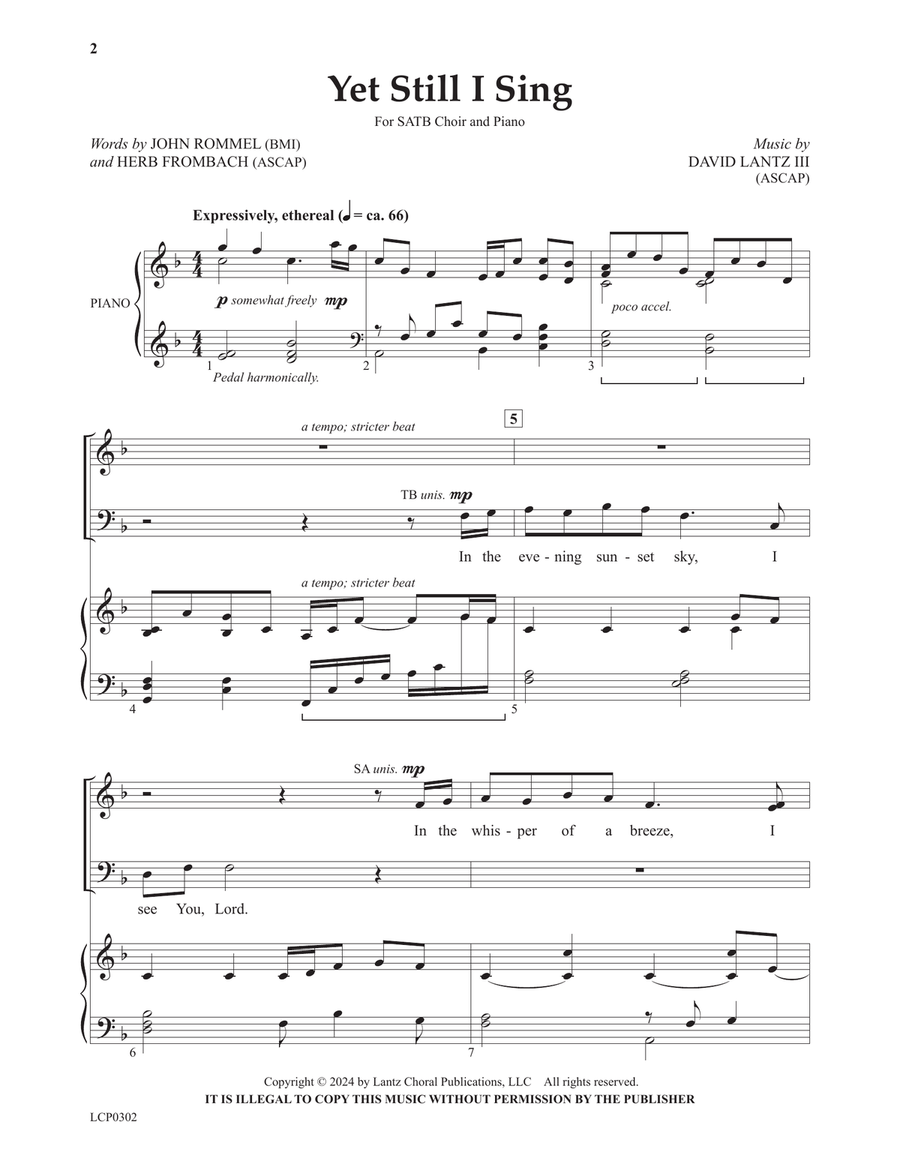 Yet Still I Sing Yet Still I Sing 4-Part scores gallery preview page 2