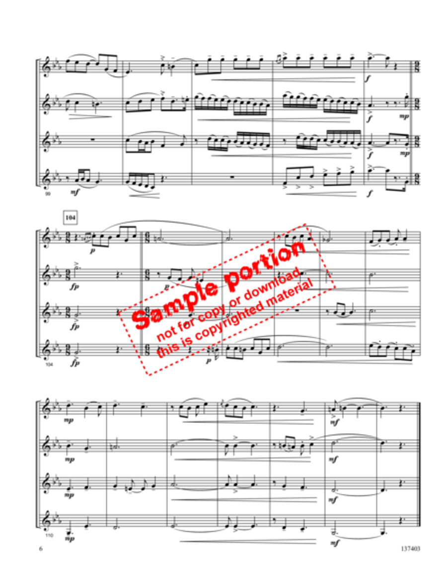 Coventry Carol French Horn Quartet scores gallery preview page 4